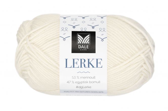 Hovedbilde 0020 Ubleket Hvit - Dale Garn, Lerke
