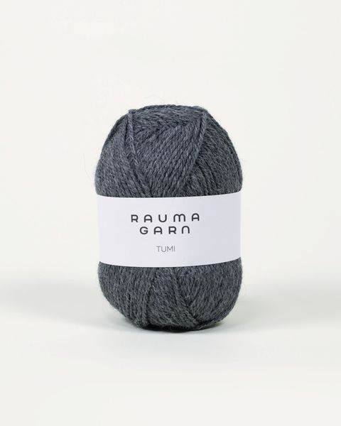 SFN43 M&oslash;rk Gr&aring; Melert - Rauma Garn, Tumi