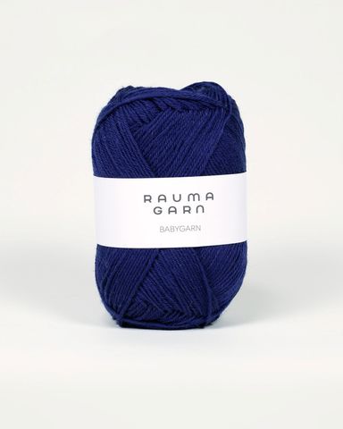 Hovedbilde B59 M&oslash;rk Bl&aring; - Rauma Garn, Babygarn