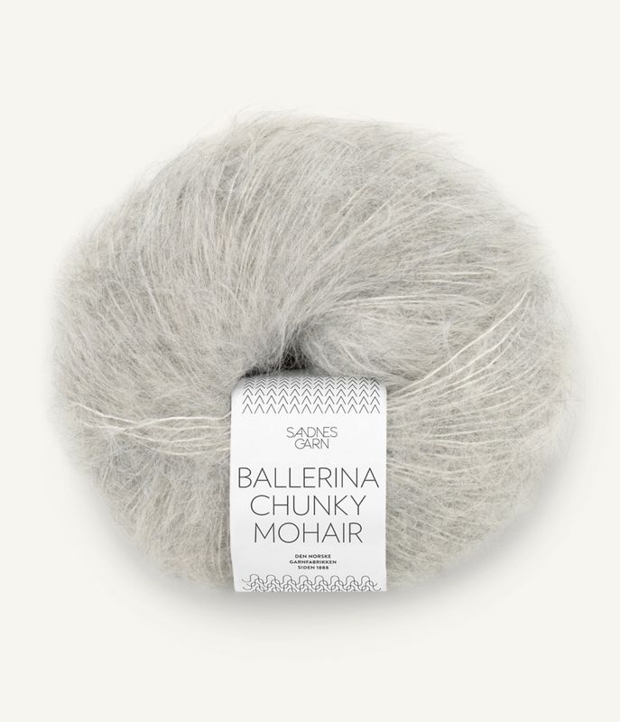 1022 Light Grey Melange - Sandnes Garn, Ballerina Chunky Mohair