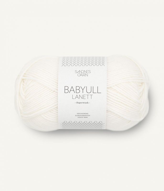 1001 True White - Sandnes Garn, Babyull Lanett