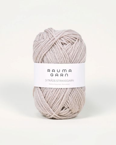 Hovedbilde 460 Lys Beige - Rauma Garn, 3-tr&aring;ds Strikkegarn