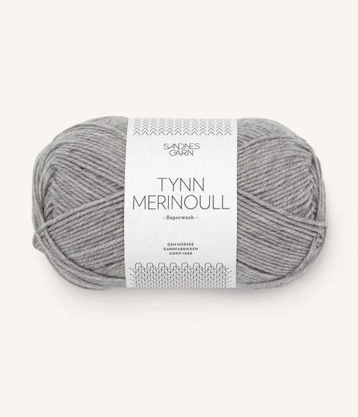 1042 Grey Melange - Sandnes Garn, Tynn Merinoull