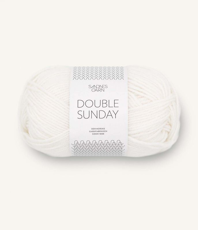 1001 True White - Sandnes Garn, Double Sunday